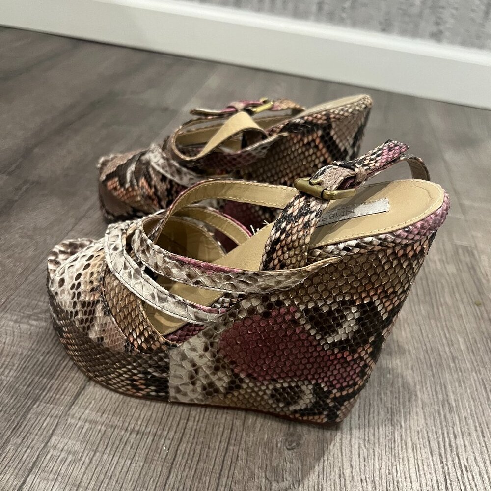 Nmbr Nine Wedge Python-Pink Multi Platform Wedges… - image 3